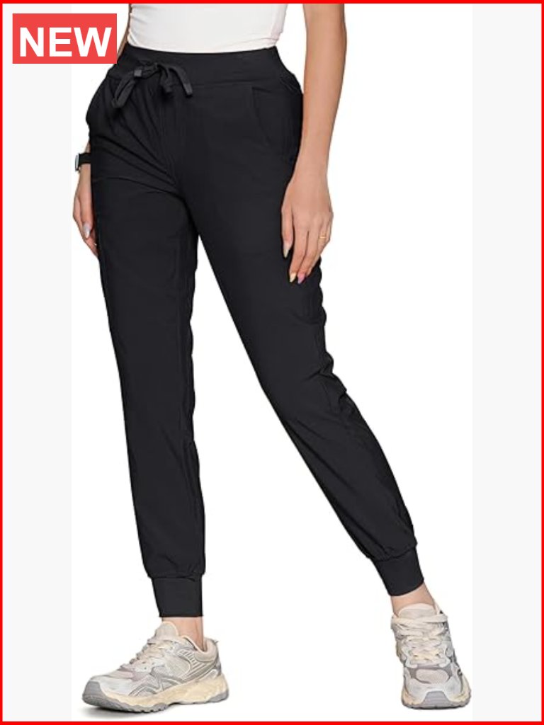 Scrubs For Women, Stretchy Yoga Pants With 5 Pockets, Cargo Jogger Scrub Pants